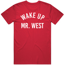 Wake Up Man's  Red Mens Vintage T Shirt