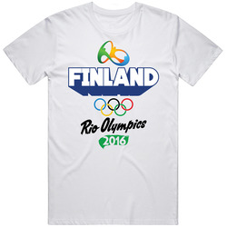 Finland Rio 2016 Summer Olympic Games Sports Fan Mens Vintage T Shirt