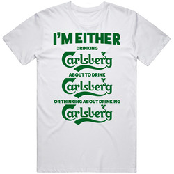 Thinking About Drinking Carlsberg Mens Vintage T Shirt