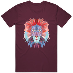 Triangle Style Lion Mens Vintage T Shirt