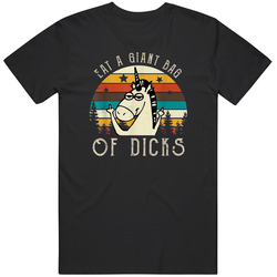 Funny Unicorn Eat A Giant Bag Of Dicks Mens Vintage T Shirt