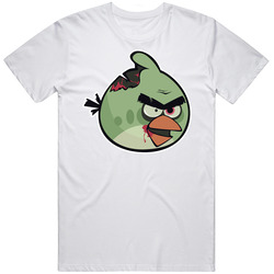 Angry birds t-shirt video game zombie tee Mens Vintage T Shirt