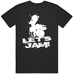 Drum Drummer Lets Jam Rock Music Mens Vintage T Shirt