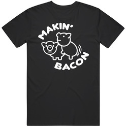 Makin Bacon Funny Pig Pork Lovers Foodie Mens Vintage T Shirt