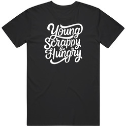 Young Scrappy & Hungry Inspired Man's  Black Mens Vintage T Shirt