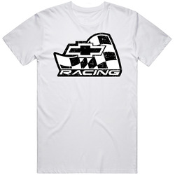 Chevy Racing Automobile Car Motorcycle Auto Parts Cool Distressed Style Brand Logo Emblem Mens Vintage T Shirt