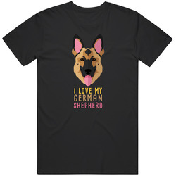 I Love My German Shepherd Mens Vintage T Shirt