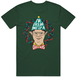 Rainn Wilson Holiday Im Dreaming Of A Christmas Elf Mens Vintage T Shirt