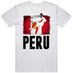 Christian Cueva Team Peru Flag Copa America Cup Soccer Futball Mens Vintage T Shirt