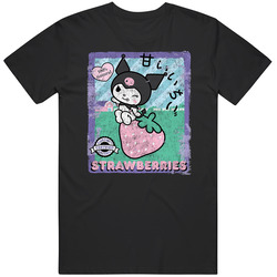 Kuromi Strawberry Picking Strawberries Farm Mens Vintage T Shirt