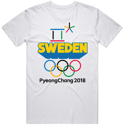 Sweden Winter Olympics Pyeongchang 2018 3d Text Mens Vintage T Shirt