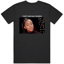 I Don't Need Your Situation White Font Jordyn Woods Red Table Talk Mens Vintage T Shirt