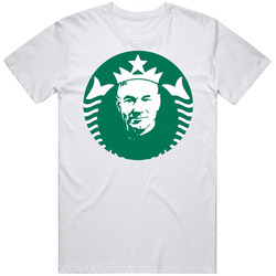 Jean-luc Picard Star Trek Fan Starbucks Logo Parody Mashup Mens Vintage T Shirt