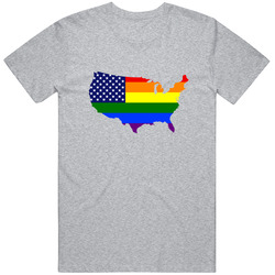 Us America Flag Gay Pride Rainbow Mens Vintage T Shirt
