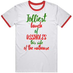 Jolliest Bunch Of Assholes Christmas Holiday Mens Vintage T Shirt