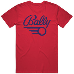Bally Pinball Retro Mens  Red Mens Vintage T Shirt