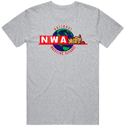 Nwa National Wrestling Alliance Grey Mens Vintage T Shirt