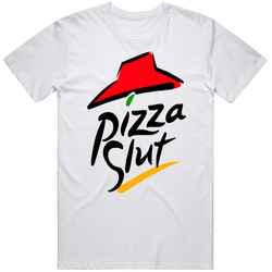 Pizza Slut Black And White T   For Men Mens Vintage T Shirt