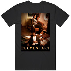 Elementary Detective Tv Show Sherlock Holmes Watson Mystery Mens Vintage T Shirt