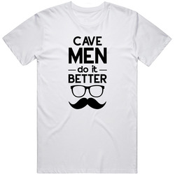Cave Men Do It Better Funny Mens Vintage T Shirt