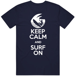 Keep Calm And Surf On Mens Vintage T Shirt