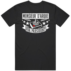 Monsieur D'arque For President Video Game Character Funny Mens Vintage T Shirt