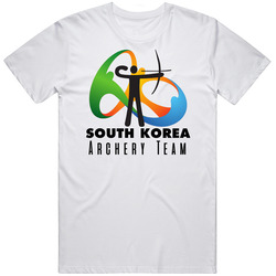 South Korea Archery Team Rio 2016 Olympic Event Logo Mens Vintage T Shirt