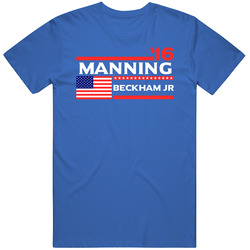 Manning Beckham Jr Nyg For President 2016 Football Election Parody Mens Vintage T Shirt