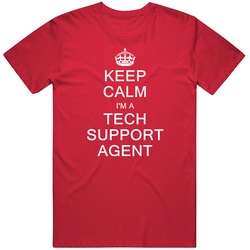 Keep Calm I'm A Tech Support Agent Mens Vintage T Shirt