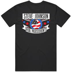Steve Johnson For President Tennis Olympics Funny Mens Vintage T Shirt