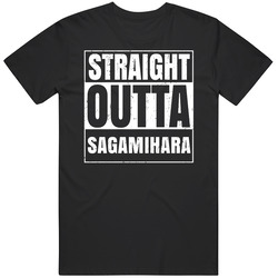 Straight Outta Sagamihara Japan Compton Parody Grunge City Mens Vintage T Shirt