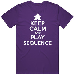 Keep Calm And Play Sequence Board Game Mens Vintage T Shirt