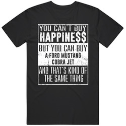 You Can't Buy Happiness Ford Mustang Cobra Jet Heart Car Lover Mens Vintage T Shirt