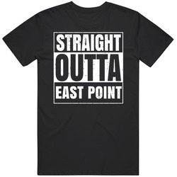 Straight Outta East Point Georgia City Compton Parody Grunge Mens Vintage T Shirt