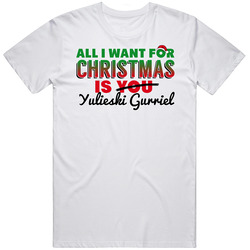 All I Want For Christmas Is Yulieski Gurriel Houston Baseball Funny Mens Vintage T Shirt