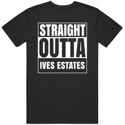 Straight Outta Ives Estates Florida City Parody Mens Vintage T Shirt