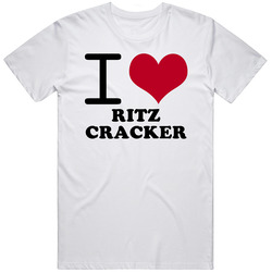 I Love Ritz Cracker Classic Heart Food Lover Mens Vintage T Shirt