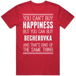Cant Buy Happiness But You Can Buy Becherovka Funny Food Fan Mens Vintage T Shirt