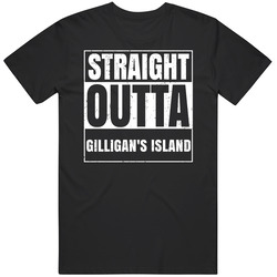 Straight Outta Gilligan's Island Fictional Places Parody Mens Vintage T Shirt