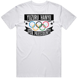 Yuzuru Hanyu For President Japan Winter Olympic Athlete Fan Mens Vintage T Shirt