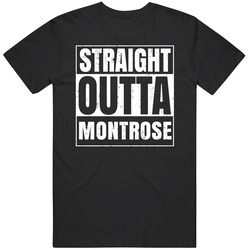 Straight Outta Montrose New York City Compton Parody Grunge Mens Vintage T Shirt