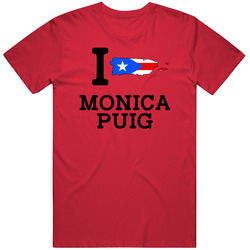 I Love Monica Puig Puerto Rico Tennis Olympics Mens Vintage T Shirt