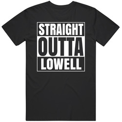Straight Outta Lowell Massachusetts City Parody Mens Vintage T Shirt
