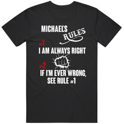 Michael Funny Rules Mens Vintage T Shirt
