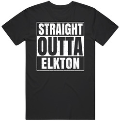 Straight Outta Elkton High School Funny Graduation Parody Mens Vintage T Shirt