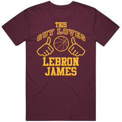Lebron James This Guy Loves Heart Cleveland Basketball Mens Vintage T Shirt