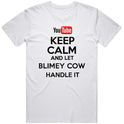 Keep Calm And Let Blimey Cow Handle It Youtubers Mens Vintage T Shirt