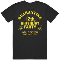 12th Birthday Party Quarantined Social Distancing Bday Gift Mens Vintage T Shirt