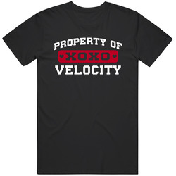 Property Of Velocity Popular Video Game Mens Vintage T Shirt