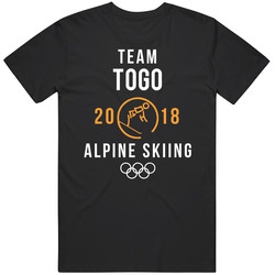 Team Togo 2018 Alpine Skiing Pyeongchang Winter Olympics Mens Vintage T Shirt